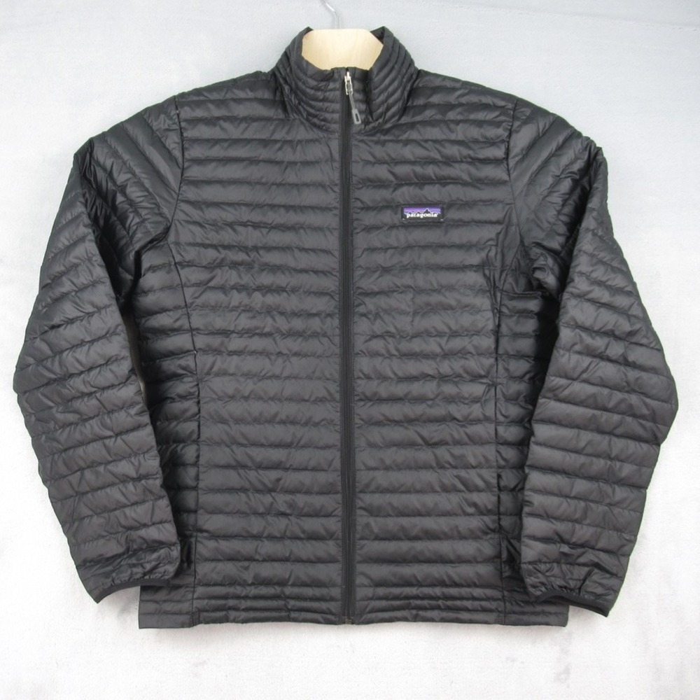 Patagonia Down Sweater Jacket Mens S Black Puffer 84746 Full Zip